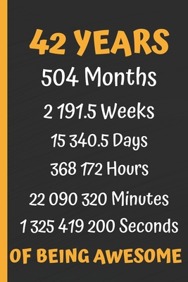 42 Years Of Being Awesome 42nd Birthday Journal Diary 42th Birthday Gift Notebook 42 Year Old Birthday Gift Women Men Turning 42 Gift For Him Paperback The Elliott Bay Book Company