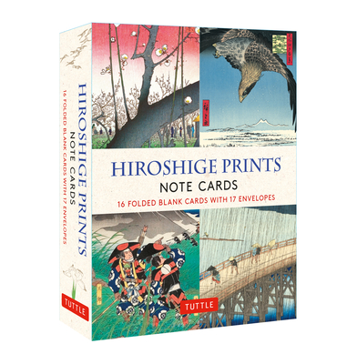 Hiroshige Prints, 16 Note Cards: 16 Different Blank Cards with 17 Patterned Envelopes (Woodblock Prints) By Utagawa Tuttle Studio (Editor) Cover Image