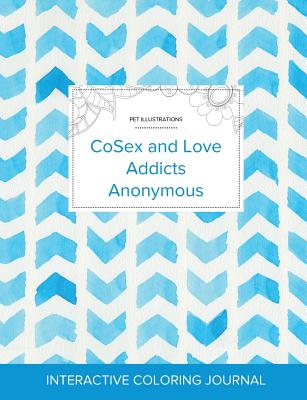 Adult Coloring Journal: Cosex and Love Addicts Anonymous (Pet Illustrations, Watercolor Herringbone) By Courtney Wegner Cover Image