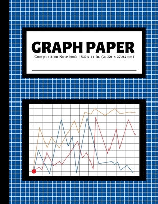 Graph Paper Composition Notebook: 4x4 Quad Ruled Graphing Grid Paper - 100 Pages - Blue Cover Image