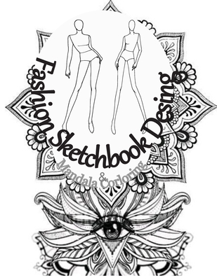 Fashion Sketchbook Desing & Mandala Coloring: Clothing Design Template  creates fashion, creativity, novelty. (Fashion 100+ Large Female figure,30  Pose (Paperback)