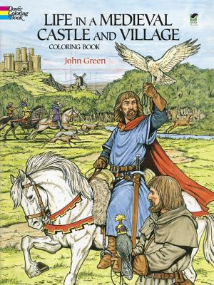Life in a Medieval Castle and Village Coloring Book cover