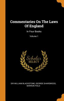 Cover for Commentaries on the Laws of England
