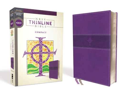 Nrsv, Thinline Bible, Compact, Leathersoft, Purple, Comfort Print Cover Image