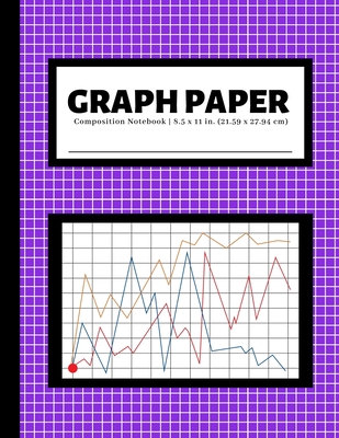 Graph Paper Composition Notebook: 4x4 Quad Ruled Graphing Grid Paper - 100 Pages - Purple Cover Image