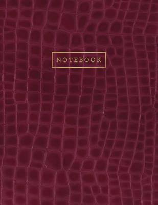 Notebook: Deep Purple Alligator Skin Style - Embossed Style Lettering - Softcover - 150 College-ruled Pages - 8.5 x 11 size By Shady Grove Notebooks Cover Image