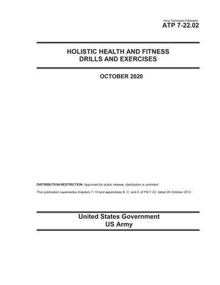 Army Techniques Publication ATP 7-22.02 Holistic Health and Fitness ...