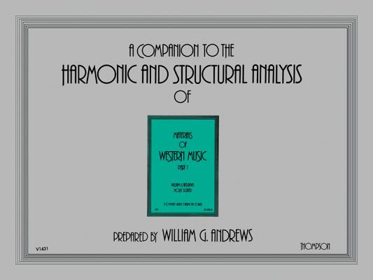 Companion to the Harmonic and Structural Analysis of the Materials of Western Music: Part 1, Comb Bound Book Cover Image