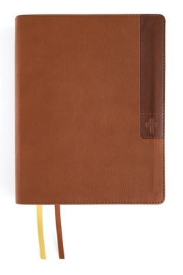 Niv, Journal the Word Bible (Perfect for Note-Taking), Large Print, Leathersoft, Brown, Red Letter, Comfort Print: Reflect, Take Notes, or Create Art Cover Image
