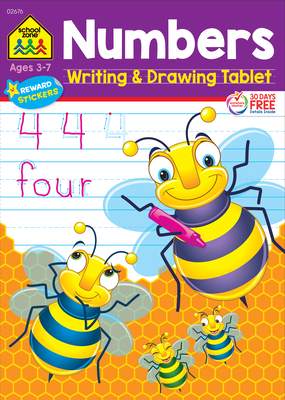 School Zone Numbers Writing & Drawing Tablet Workbook By School Zone Cover Image