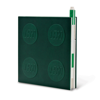 Lego 2.0 Locking Notebook with Gel Pen - Green By Santoki (Created by) Cover Image