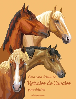 Livro para Colorir de Retratos de Cavalos para Adultos