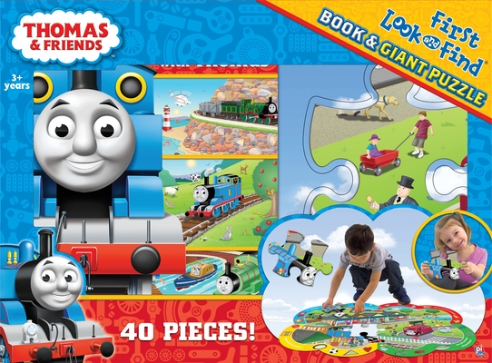 Thomas & Friends: First Look and Find Book and Giant Puzzle By Pi Kids, Jim Durk (Illustrator) Cover Image