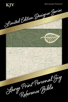 Cover for KJV Large Print Personal Size Reference Bible, Designer Series, Linen Leaves, LeatherTouch