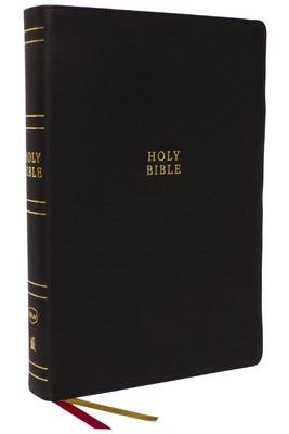 NKJV Holy Bible, Super Giant Print Reference Bible, Black Genuine Leather, 43,000 Cross References, Red Letter, Comfort Print: New King James Version By Thomas Nelson Cover Image