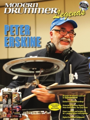 Modern Drummer Legends: Peter Erskine - Book with Exclusive Erskin Recordings, Interviews and Photos By David Frangioni, Peter Erskine (Artist) Cover Image