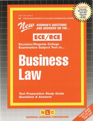 Business Law: Passbooks Study Guide (Excelsior/Regents College Examination) By National Learning Corporation Cover Image