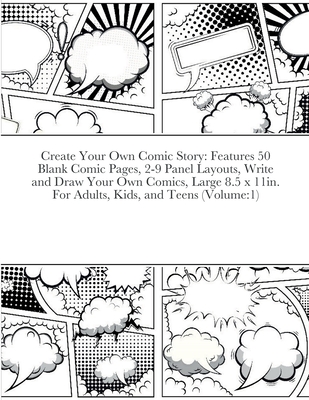 Blank Books For Kids To Write Stories: Cartoon Comic Drawing Panel For  Create Your Own Comics Stories , Writing or Sketching Your idea and design  By  x 11: Volume 2 (Blank