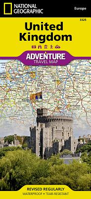 United Kingdom Map (National Geographic Adventure Map #3325) By National Geographic Maps - Adventure Cover Image