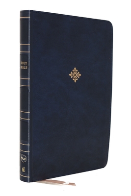Nkjv, Thinline Reference Bible, Large Print, Leathersoft, Blue, Red Letter Edition, Comfort Print: Holy Bible, New King James Version By Thomas Nelson Cover Image