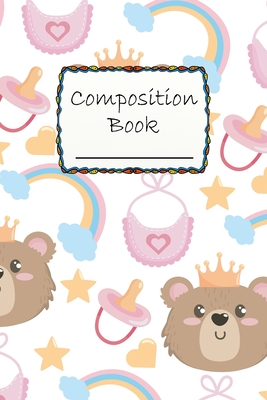 Composition Book: Cute Baby Bear Composition Book to write in - Wide Ruled - cute animals, prince or king.