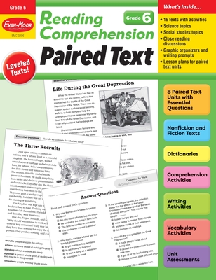 Reading Comprehension: Paired Text, Grade 6 Teacher Resource Cover Image