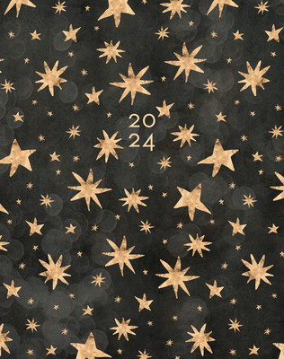 Starry Night 2024 7.5 X 9.5 Booklet Monthly Planner Cover Image