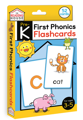First Phonics Flashcards: Letter Flash Cards for Preschool and Pre-K, Ages 3-5, Phonics Game for Kids, ABC Learning, Learn to Read, Consonant and Vowels, Blending, Memory Building (The Reading House) Cover Image