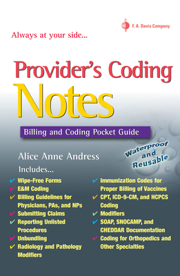 Provider's Coding Notes: Billing & Coding Pocket Guide Cover Image