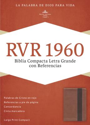 RVR 1960 Biblia Compacta Letra Grande con Referencias, cobre/marrón profundo símil piel
