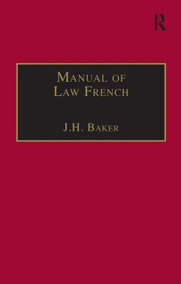 Manual of Law French Cover Image