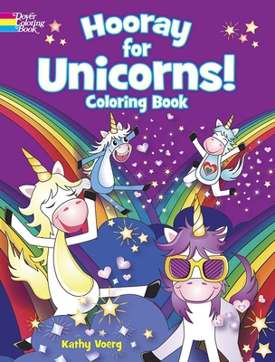 Hooray for Unicorns! Coloring Book Cover Image