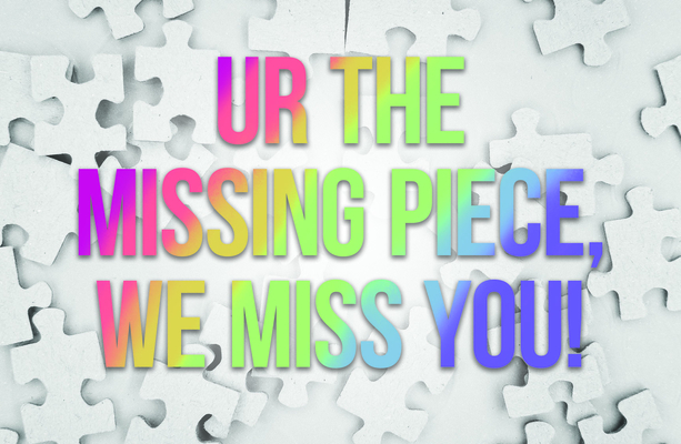 Ur Missing Piece Postcard (Pkg 25) Miss You By Broadman Church Supplies Staff (Contribution by) Cover Image