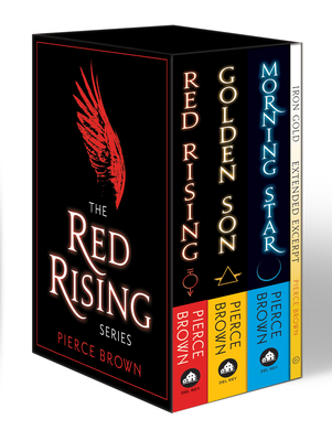 Red Rising 3-Book Box Set: Red Rising, Golden Son, Morning Star, and an exclusive extended excerpt of Iron Gold By Pierce Brown Cover Image