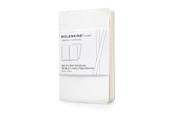 Moleskine Volant Notebook (Set of 2 ), Extra Small, Plain, White, Soft Cover (2.5 x 4) (Volant Notebooks)