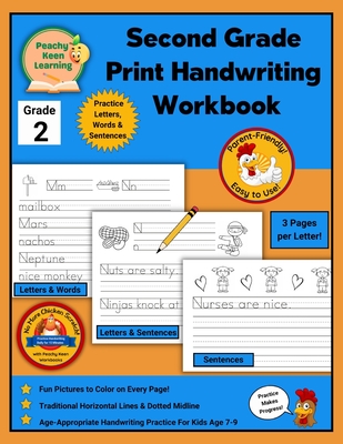 Second Grade Print Handwriting Workbook with Traditional