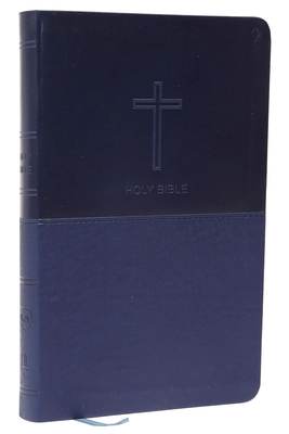 NKJV, Value Thinline Bible, Standard Print, Imitation Leather, Blue, Red Letter Edition By Thomas Nelson Cover Image