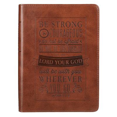 Be Strong & Courageous Brown Flexcover Journal - Joshua 1: 9 By Christian Art Gifts (Manufactured by) Cover Image