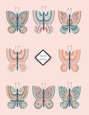 Notebook: Butterfly collection on pink cover and Dot Graph Line Sketch pages, Extra large (8.5 x 11) inches, 110 pages, White pa By Magic Lover Cover Image