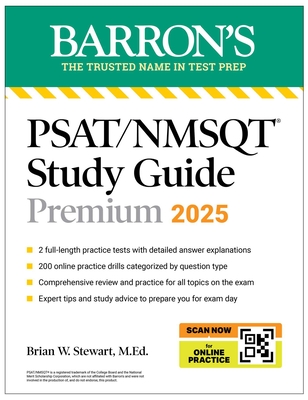 PSAT/NMSQT Premium Study Guide: 2025: 2 Practice Tests + Comprehensive Review + 200 Online Drills (Barron's Test Prep) Cover Image