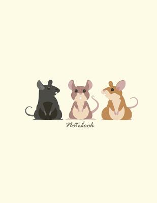 Notebook: Cute rats on yellow cover and Dot Graph Line Sketch pages, Extra large (8.5 x 11) inches, 110 pages, White paper, Sket (Cute Rats on Yellow Notebook #3)