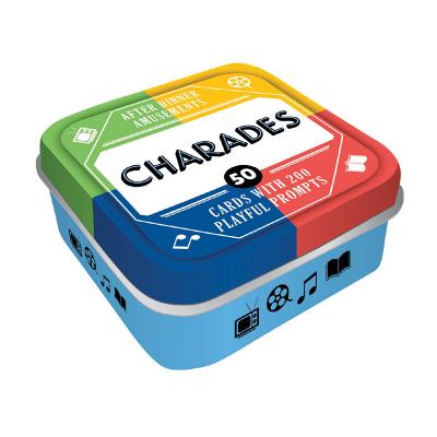 After Dinner Amusements: Charades: 50 Cards with 200 Playful Prompts (Charades Game for Adults and Family, Portable Camping and Holiday Games) Cover Image
