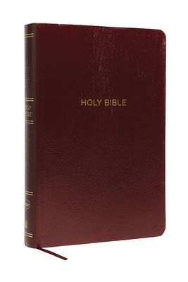 NKJV, Reference Bible, Super Giant Print, Leather-Look, Burgundy, Red Letter Edition, Comfort Print Cover Image