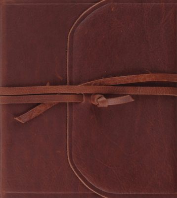 ESV Journaling Study Bible (Natural Leather, Brown, Flap with Strap) Cover Image