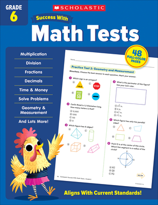 Scholastic Success with Math Tests Grade 6 Workbook By Scholastic Teaching Resources Cover Image