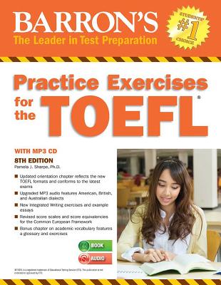 Practice Exercises for the TOEFL with MP3 CD (Barron's Test Prep) Cover Image