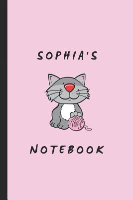 Sophia's Notebook: Personalised Cat Themed Notepad By Writtenin Writtenon Cover Image