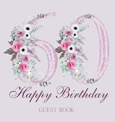 Happy 60th birthday guest book (hardback) By Lulu and Bell Cover Image