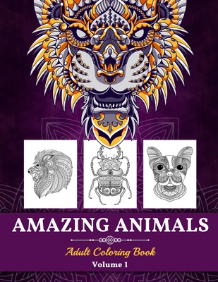 Amazing Animals Adult Coloring Book By Tonnbay Cover Image