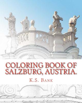 Coloring Book of Salzburg, Austria.